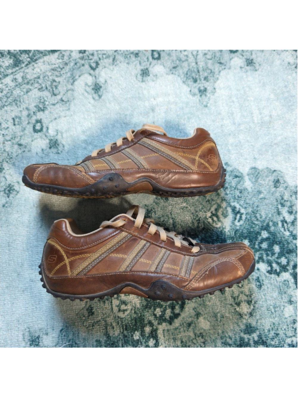 Skechers Shoes Mens 10 Urban Track Lace Up Oxford Sneakers 60449 Brown Gorpcore